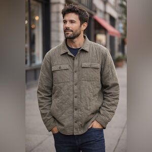 Toad & Co. Men’s Klamath Quilted ShirtJacket Organic Cotton XLL Fisherman Urban